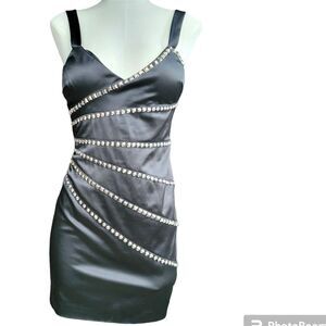 Bebe Stretchy Black Dress, Size 8